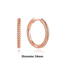 Load image into Gallery viewer, Original 925 Sterling Silver Earrings 2025 Stud Hoop Crystal Earings For Women Rose Gold Crown Heart Infinity Bee Earing Jewelry