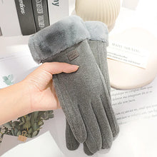 Load image into Gallery viewer, Women Winter Warm Plush Gloves Suede Touchscreen Driving Outdoor Sports Mittens