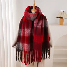 Load image into Gallery viewer, 2025 Winter Thick Warm Scarf Women Cashmere Shawl and Wraps Pashmina Neckerchief Bufanda Female Rainbow Hairy Tessel Echarpe New