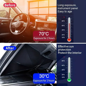 Car Folding Umbrella Windshield Sunshade 5 Layer UV Blocking Front Sun Protection