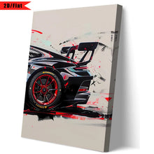 Load image into Gallery viewer, GT3 RS Graffiti Wall Art, HD Canvas Print Poster, Home, Living Room, Room Decoration