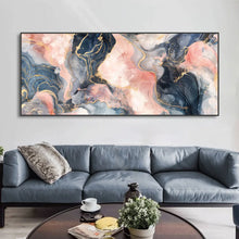 Load image into Gallery viewer, Large Abstract Black Gold Canvas Painting Marble Texture Wall Art Modern Decor