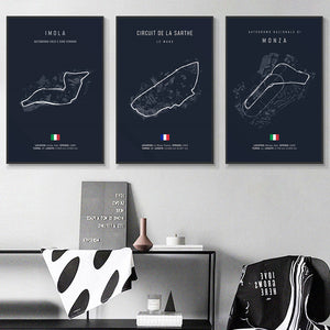 F1 International Track Circuit Canvas Painting – Wall Art