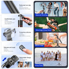 Load image into Gallery viewer, F16 Selfie Stick Tripod with 1708mm Long 8-Section Pole, Bluetooth Remote, 360° Rotation, 1/4 Interface, for Phone Camera Vlog
