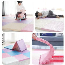 Load image into Gallery viewer, 30*30cm Thicken Sports Gym Mat Protection EVA Leaf Grain Floor Mats Yoga Fitness Non-Slip Splicing Rugs Shock Room