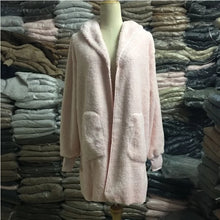 Load image into Gallery viewer, 12 Colors Fleece Sweatshirt Long Cardigans Autumn Winter Female Long Sleeve Double Side Wear Flurry Loose Hoodie Coats Outwear
