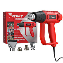 Load image into Gallery viewer, 2000W Electric Heat Gun Hot Air Gun, 300℃ and 600℃, 300-500L/Min, 3 Nozzles, 1.5s Heating, for Stripping Shrinking Varnish
