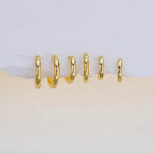 Load image into Gallery viewer, 2PCS Tiny Stainless Steel Huggie Small Hoop Earrings For Women Round Circle Punk Unisex Rock Earring Cartilage Piercing Jewelry