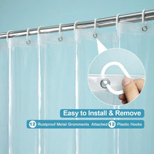 Load image into Gallery viewer, 1pc Waterproof Clear Shower Curtain with Bottom Magnets Lightweight Plastic Transparent Shower Curtain Liner for Bathroom