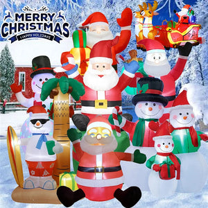 Christmas Inflatable Decoration Toy Built-in LED Lights Inflatable Model Ornament Xmas Party New Year Garden Indoor Outdoor Deco