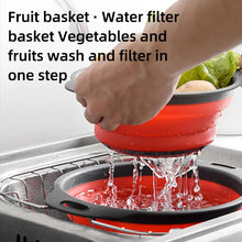 Load image into Gallery viewer, Collapsible Silicone Drain Basket Strainer Kitchen Colander Foldable Washing Tool