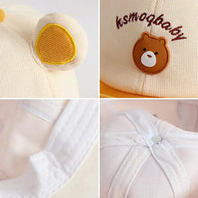 Load image into Gallery viewer, Cartoon Bear Baby Baseball Cap with Ears Sun Hat for Boys Girls