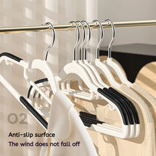 Load image into Gallery viewer, 10Pcs Black/Orange/Grey Multifunctional Wet and Dry Household Hanger Suitable for Hanging Clothes Bedroom Wardrobe Anti-Slip