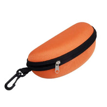 Load image into Gallery viewer, 1pc Portable Sunglasses Case Protector Oxford Cloth Hard EVA Zippered Eyeglasses Case with Carabiner Unisex Eyewear Accessories