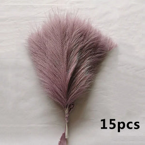 15pcs Artificial Pampas Grass Bouquet - Wedding, Home & Party Decoration Flowers