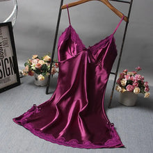 Load image into Gallery viewer, Sexy Lace Patchwork Camisola Lingerie Nighty Wedding Dress Sleep Wear Nightdress Clothes Women's Nightgowns Sexy Nightwear