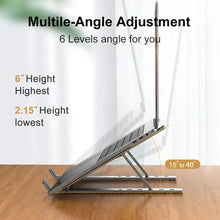 Load image into Gallery viewer, Aluminum Laptop Stand - Ergonomic, Portable, Foldable