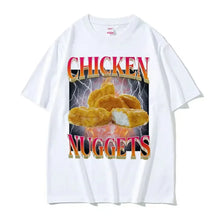 Load image into Gallery viewer, Funny Chicken Nuggets Vintage Style Meme Graphic T-shirt Women Hip Hop Gothic  T Shirt  Comfort T-shirts Graphic T Shirts