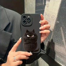 Load image into Gallery viewer, Funny Cool Cat Silicone Phone Case For iPhone 16 15 14 13 12 11 17 Pro Max 15 Pro XS XR X 8 16 Plus Shockproof Matte Soft Cover