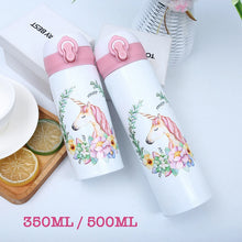 Load image into Gallery viewer, 500ML Children&#39;s Thermos Bottle - Cartoon Stainless Steel School Water Bottle for Kids