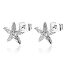 Load image into Gallery viewer, Vintage Summer Starfish Stainless Steel Stud Earrings For Women Simple Star Shell Earrings Stud Ocean Party Jewelry Gift 2025