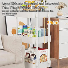 Load image into Gallery viewer, Multi-Storey Mobile Storage Rack Trolley with Wheels - Home Organizer