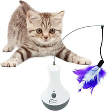 Load image into Gallery viewer, Cat Interactive Toys Funny Feather Kitten Teaser Indoor Play Automatic Toy Gift Cat Feather Toy