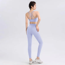 Load image into Gallery viewer, Women Breathable Yoga Set 2pcs Sport Suit Gym wear Workout Clothes Gym Crop Top High Waist Legging Fitness Bra Set Sports Suits