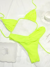 Load image into Gallery viewer, Sexy Folds Bikini Set Solid Micro Bikinis Women Swimsuit Female Triangle Swimwear Beach Wear Bathing Suit