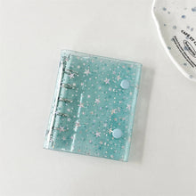 Load image into Gallery viewer, Sparkle Star Mini Binder Notebook M5 Size Pocket Notepads Daily Agenda Diy Photo Album Postcards Collect