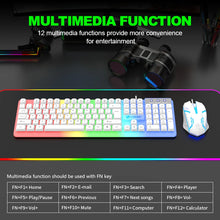 Load image into Gallery viewer, LIMEIDE GTX350 Wired Membrane Gaming Office Keyboard with Colorful Lighting 104 Keys