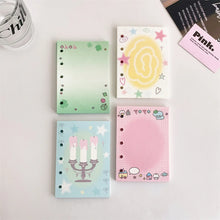 Load image into Gallery viewer, Sparkle Star Mini Binder Notebook M5 Size Pocket Notepads Daily Agenda Diy Photo Album Postcards Collect