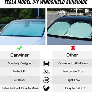 Tesla Model 3 Y Sun Shade Windshield Cover Sunscreen Protector Car Sunshade