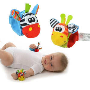 Baby Puzzle Wrist Rattle - Developmental Visual & Auditory Toy Set