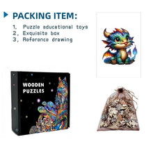 Load image into Gallery viewer, Jigsaw Animal Wooden  Puzzle DIY Crafts Brain Trainer Puzzles Game for Kids Adult wolf  Educational Wood Toy Gift Difficulty