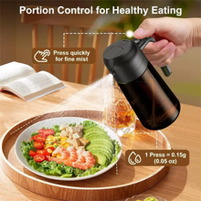 Load image into Gallery viewer, 2-in-1 Glass Oil Dispenser &amp; Sprayer 16oz Leakproof Olive Oil Bottle for Cooking Air Fryer BBQ Baking Salad