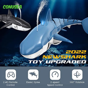 Smart RC Shark Water Spray Boat - Electric Submarine Toy for Kids, Boys, and Babies