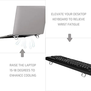 Mini Laptop Stand & Keyboard Lift (Foldable, Invisible)