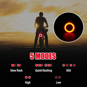 USB Rechargeable Bicycle Taillight LED Bike Rear Light Multi Modes Flashing MTB Safety