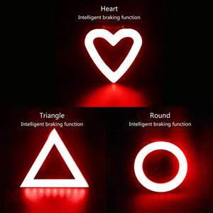 USB Rechargeable Bicycle Taillight LED Bike Rear Light Multi Modes Flashing MTB Safety