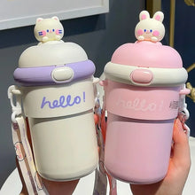 Load image into Gallery viewer, Cute Bear Straw Cup! BPA Free, Kawaii