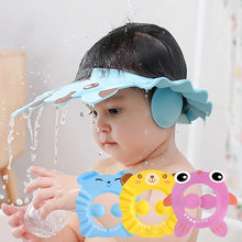 Load image into Gallery viewer, Baby Shower Soft Cap Adjustable Hair Wash Hat for Kids Ear Protection Safe Children Shampoo Bathing Shower Protect Head Cover