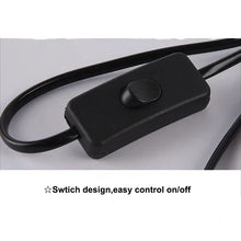 Load image into Gallery viewer, White/Black EU Plug button 303 switch power cord 2pin wire desk lamp switch cable AC 220V Extension Power Cord Switch
