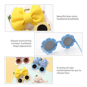 2 PCS Kids Bow Hairpin Mirror Set UV Eye Protection Hair Accessory Baby Gift