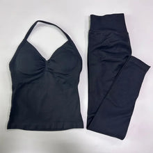 Load image into Gallery viewer, No Logo Seamless Gym Set Women Tank Tops High Waist Scrunch Yoga Leggings Fitness Clothes Workout Sets Gym Suit Activewear