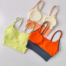 Load image into Gallery viewer, Women Breathable Sports Bra Shockproof Fitness Tops Push Up Gym Crop Top Brassiere Sport Bras Gym Workout Top Seamless Yoga Bra
