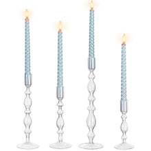 Load image into Gallery viewer, 3Pc/Set Glass Candle Holders Flower Vase Candlestick for Home Wedding Table Centerpiece Decoration