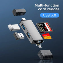 Load image into Gallery viewer, USB 3.0 7-in-1 Multi-Function High-Speed Card Reader SD/TF Universal PC Notebook