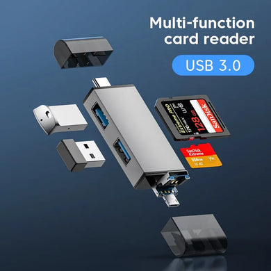 USB 3.0 7-in-1 Multi-Function High-Speed Card Reader SD/TF Universal PC Notebook