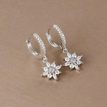 Load image into Gallery viewer, Luxury Stainless Steel Star Dangle Earrings For Women Sparkling Zircons Geometric Ear Piercing Earring Fashion Jewelry aretes